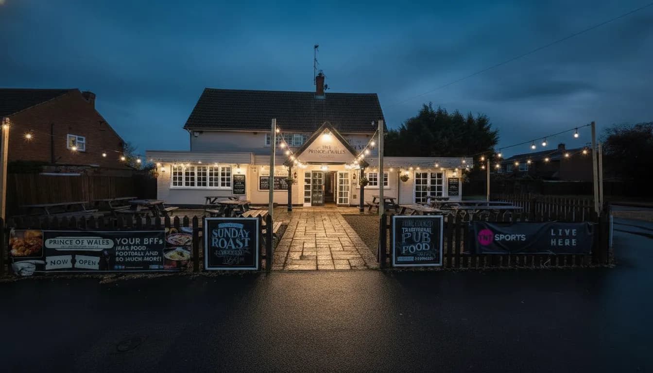 Exterior photograph of The Prince of Wales in Bromham