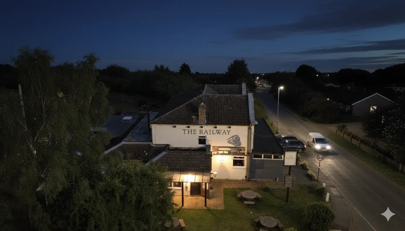 Exterior photograph of The Railway in Whittlesey