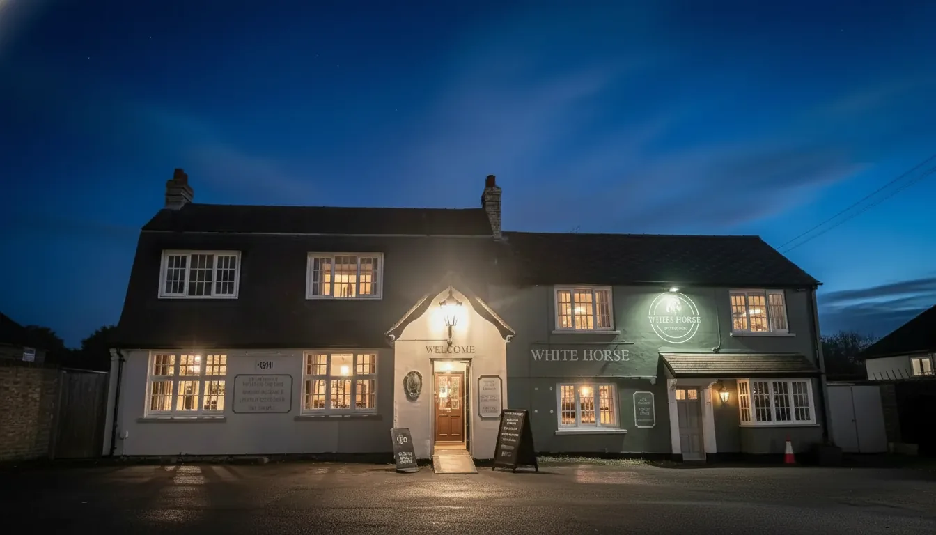 Exterior photograph of The White Horse in Waterbeach